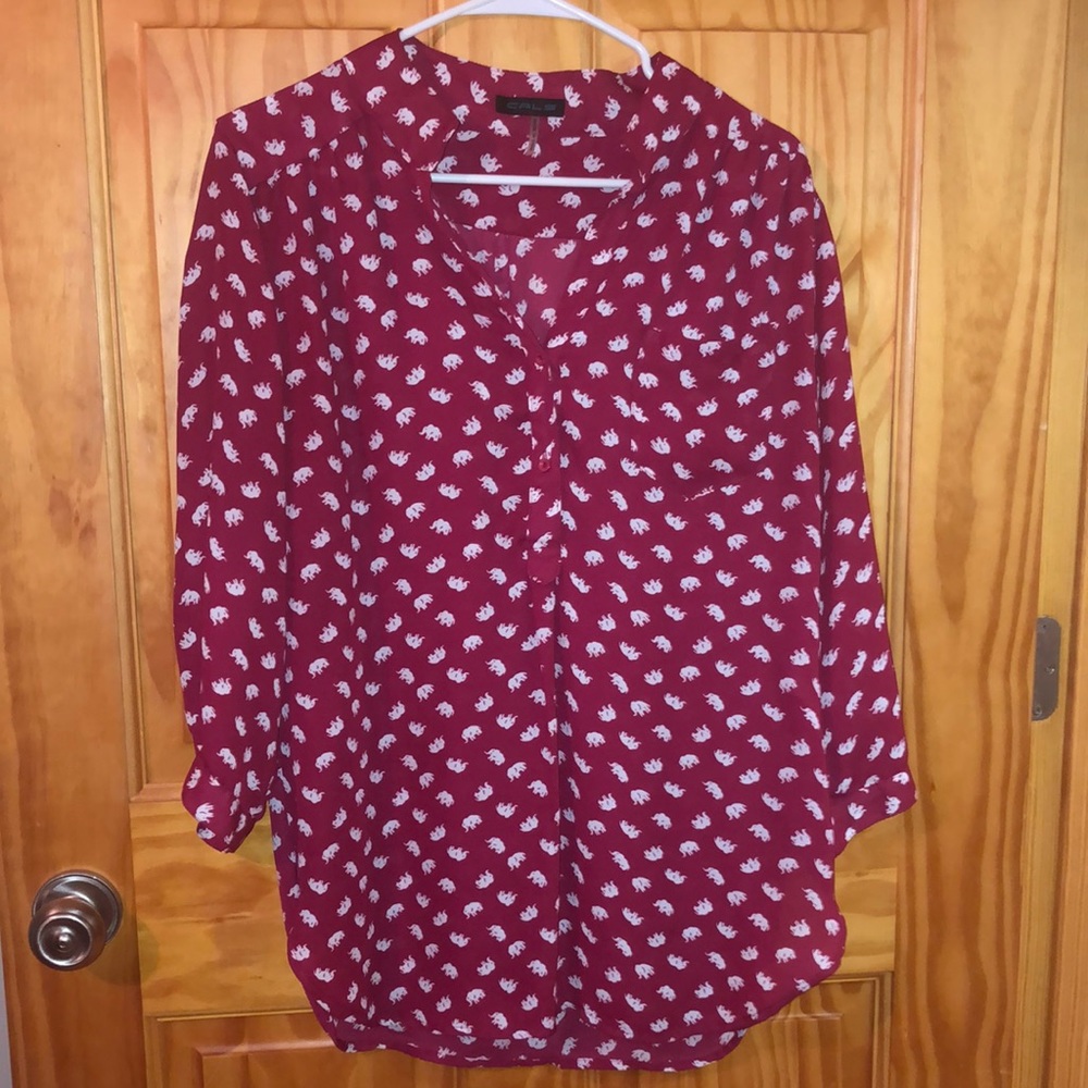 Calling all Alabama fans! Sheer top.